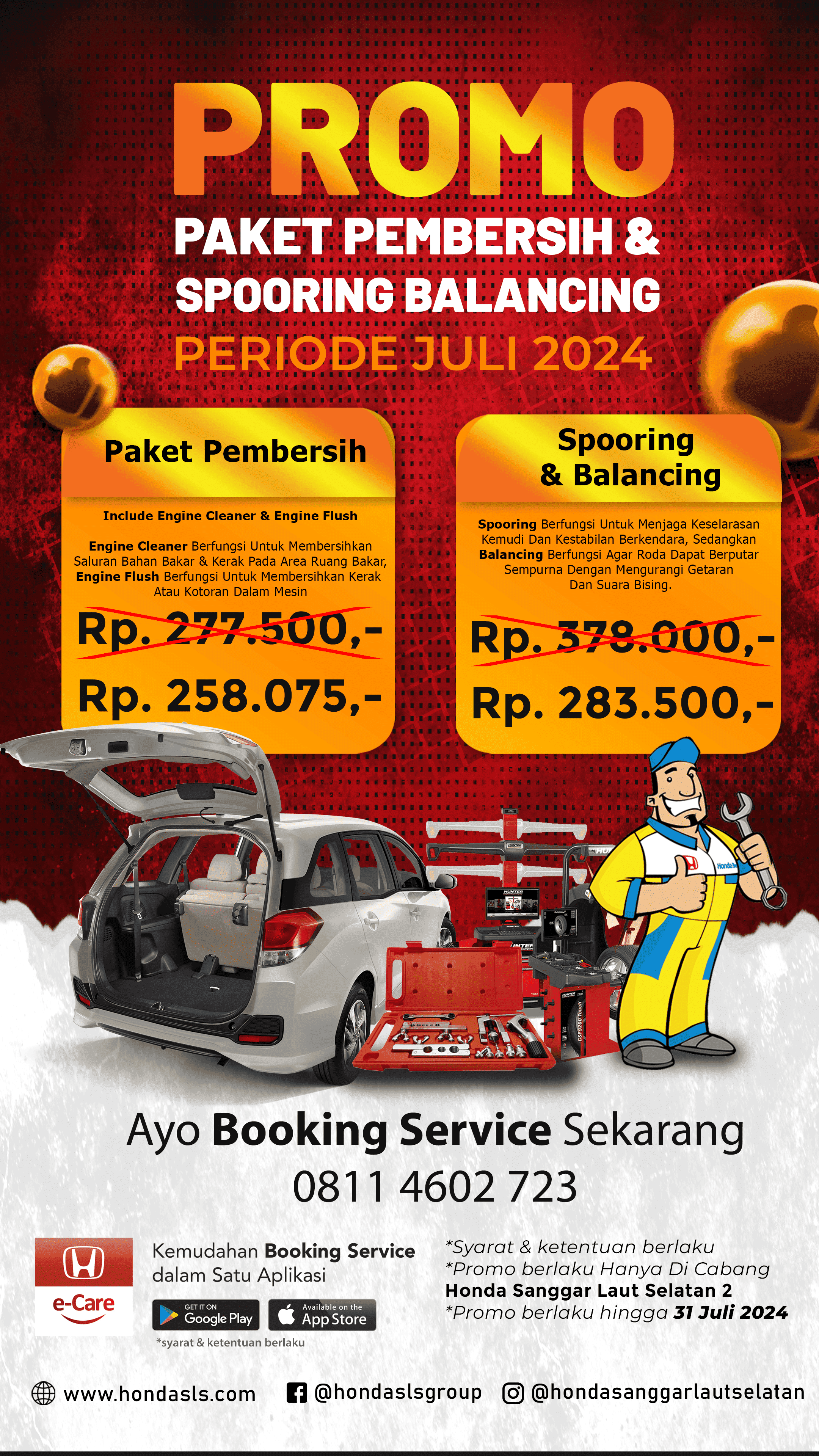 Promo Paket Pembersih & Spooring Balancing Juli 2024